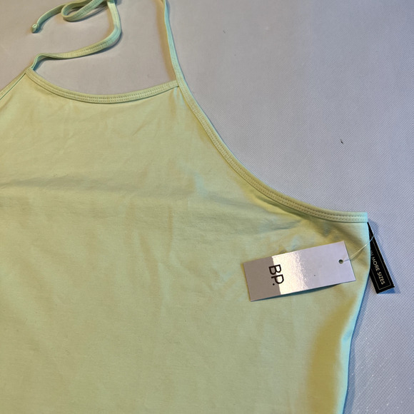 BP Womens Halter Top Sleeveless Crop Top Tie Neck Lime Green Plus‎ Size 3X - Picture 4 of 9